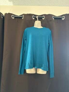 BCG Women's Teal Long Sleeve Crew Neck Sweatshirt Size M